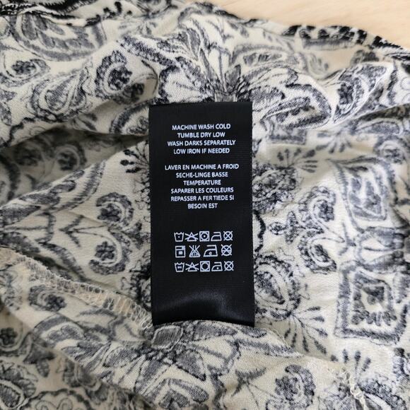 Eri + Ali Blouse Womens Medium Floral‎ Print Bell Sleeve Boho Top Rayon - Picture 5 of 11